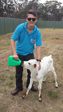 Nick feeding Abbey